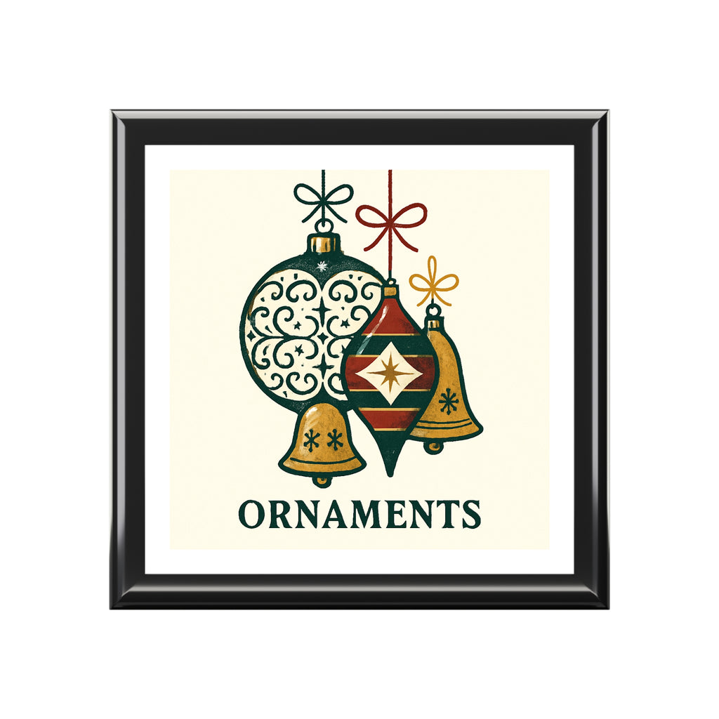 Elegant Holiday Box with Ornament Design