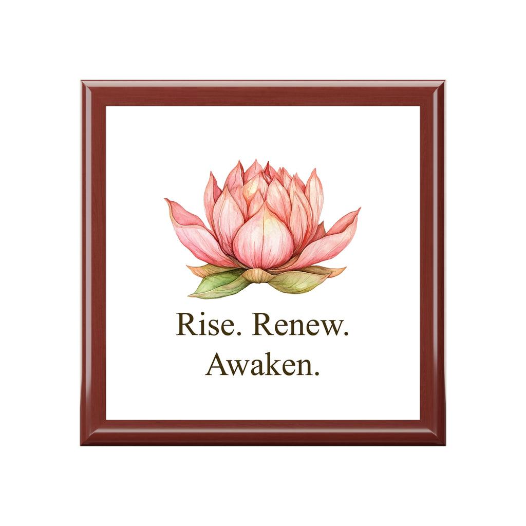Lotus-Inspired Box with Inspirational Quote