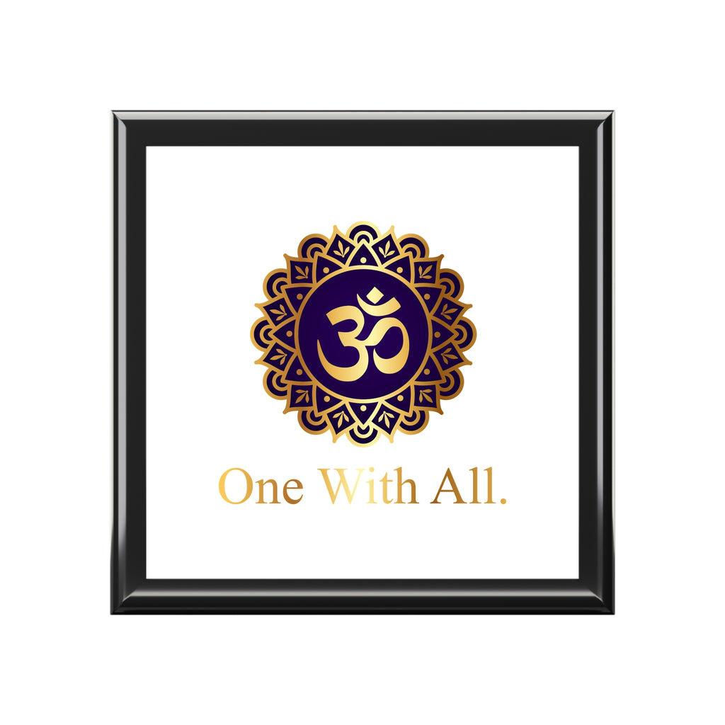 Elegant OM Box with Inspirational Quote - One With All