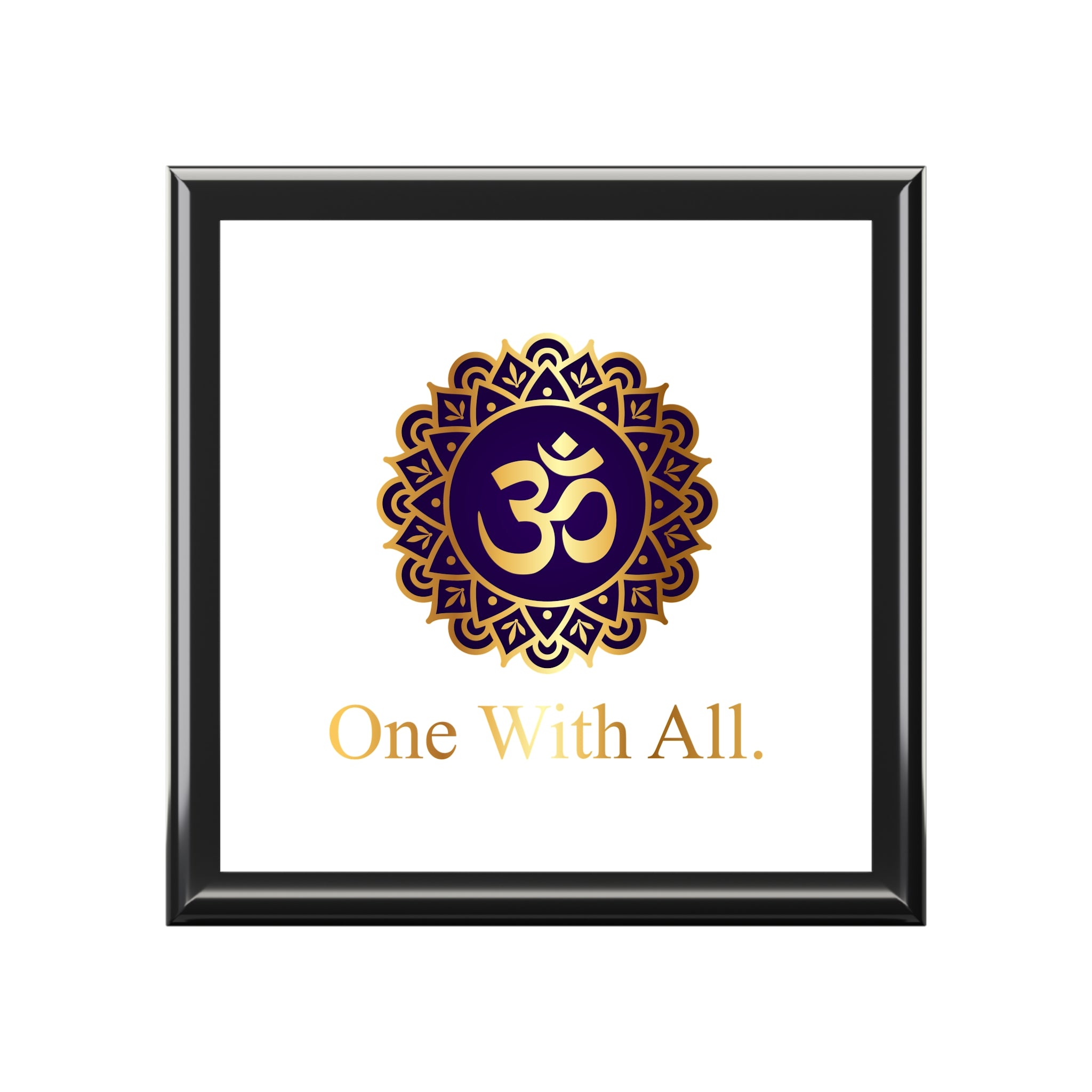 Elegant OM Box with Inspirational Quote - One With All
