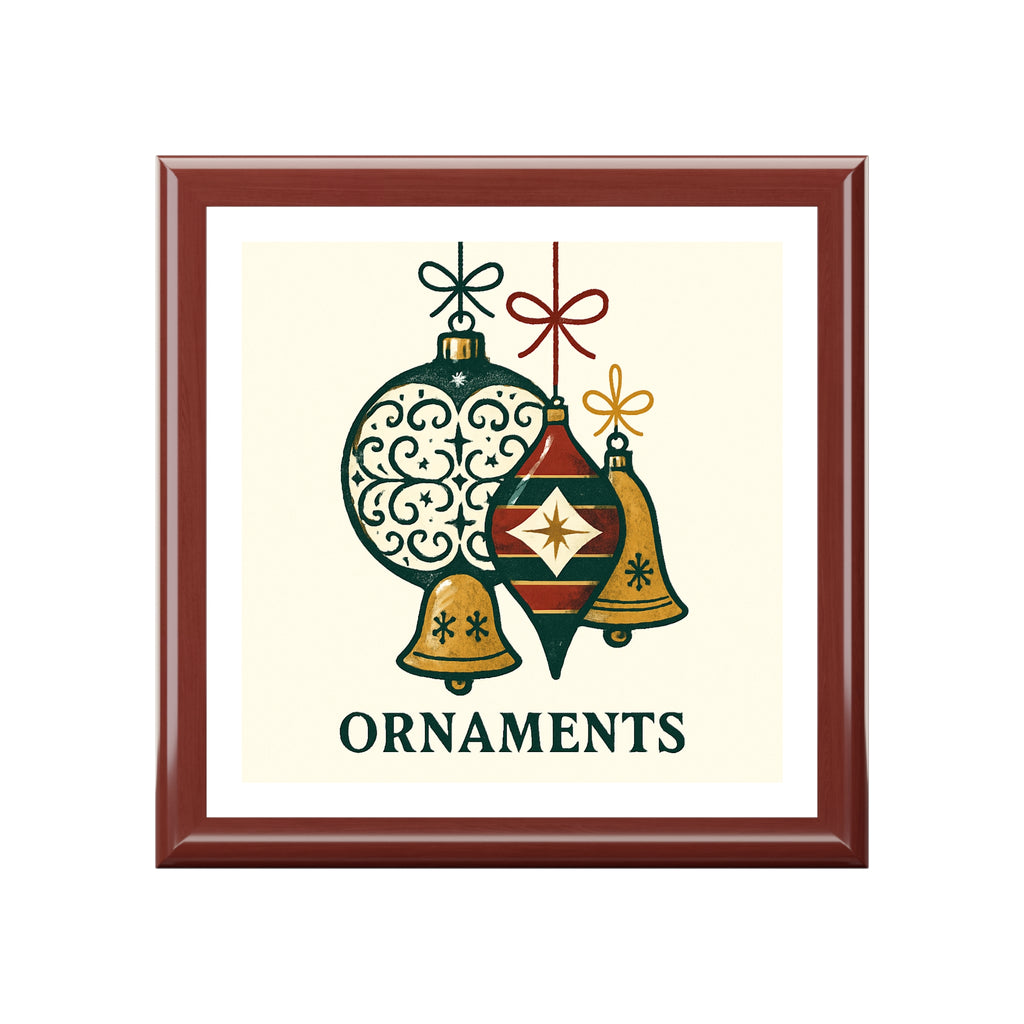 Elegant Holiday Box with Ornament Design