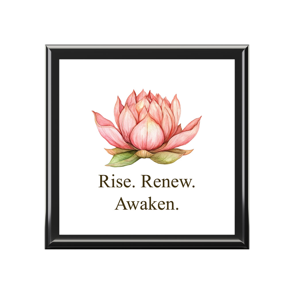 Lotus-Inspired Box with Inspirational Quote