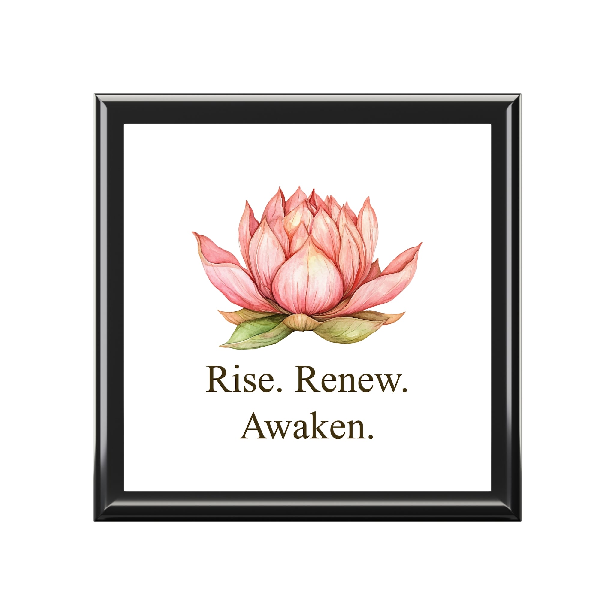 Lotus-Inspired Box with Inspirational Quote