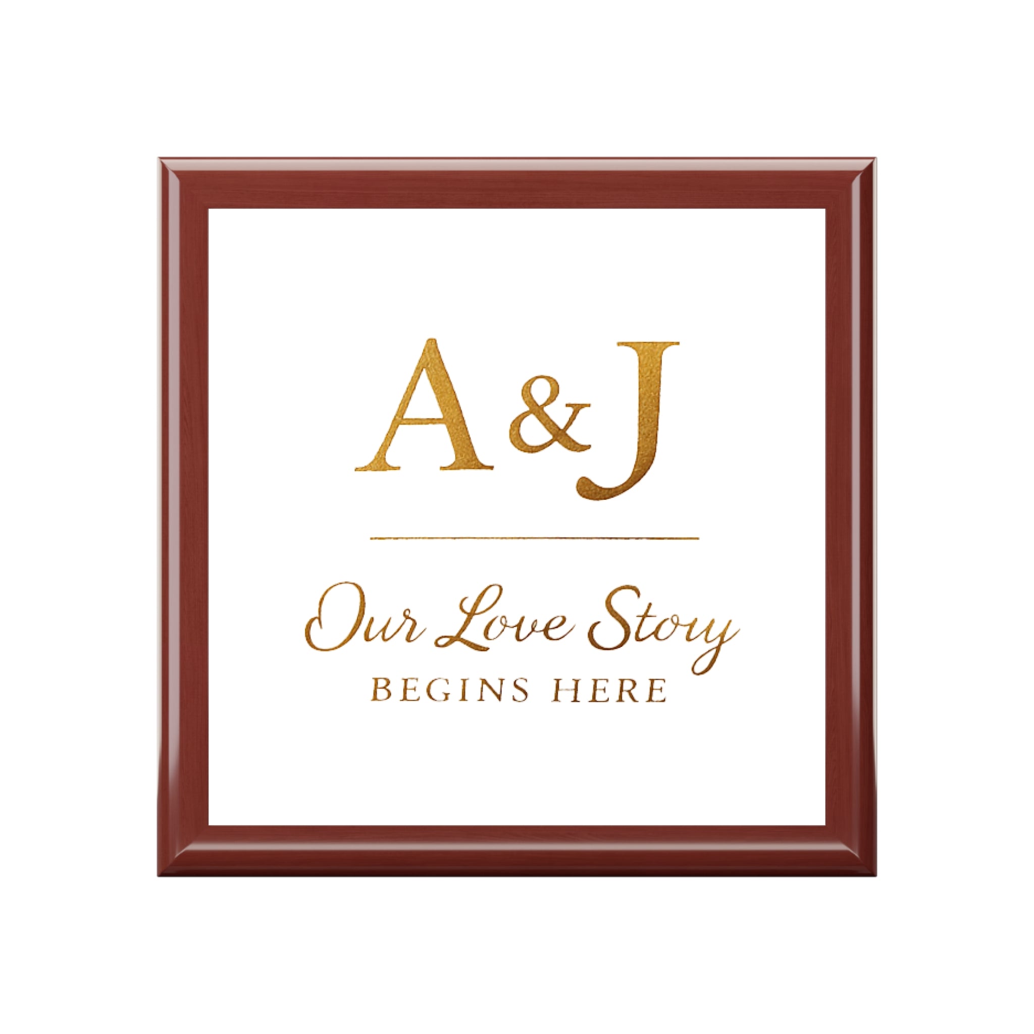 Personalized Love Story Box - Your & Their First Letter (Customised)