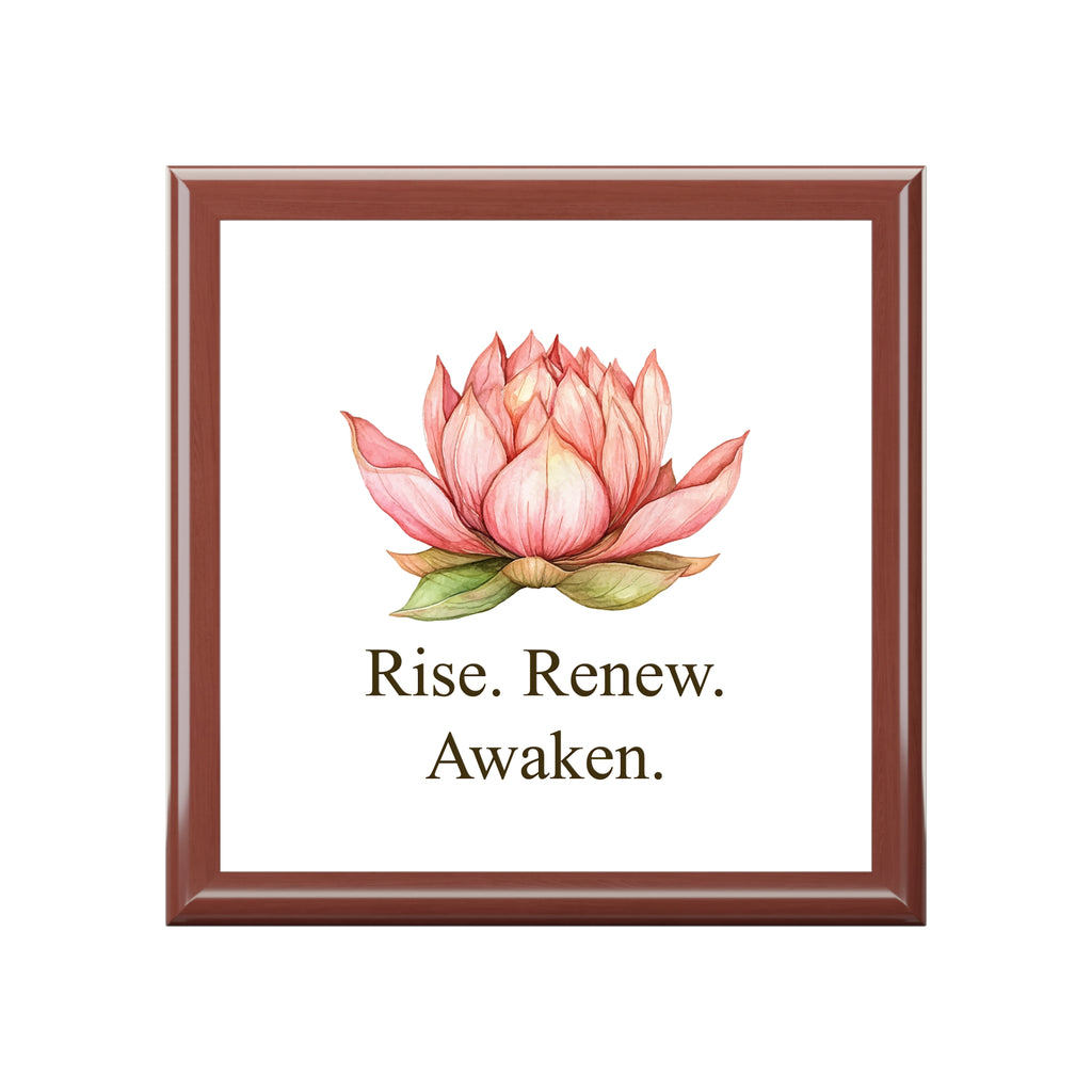Lotus-Inspired Box with Inspirational Quote